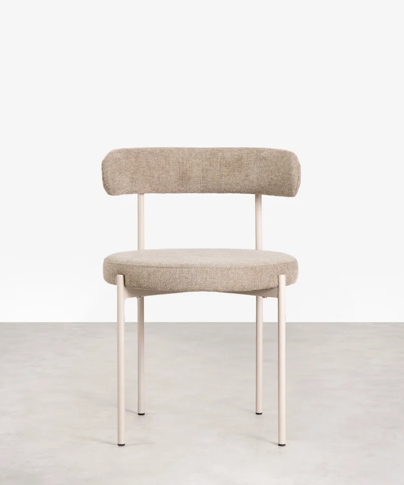Silla de Comedor en Tela y Metal Alexia