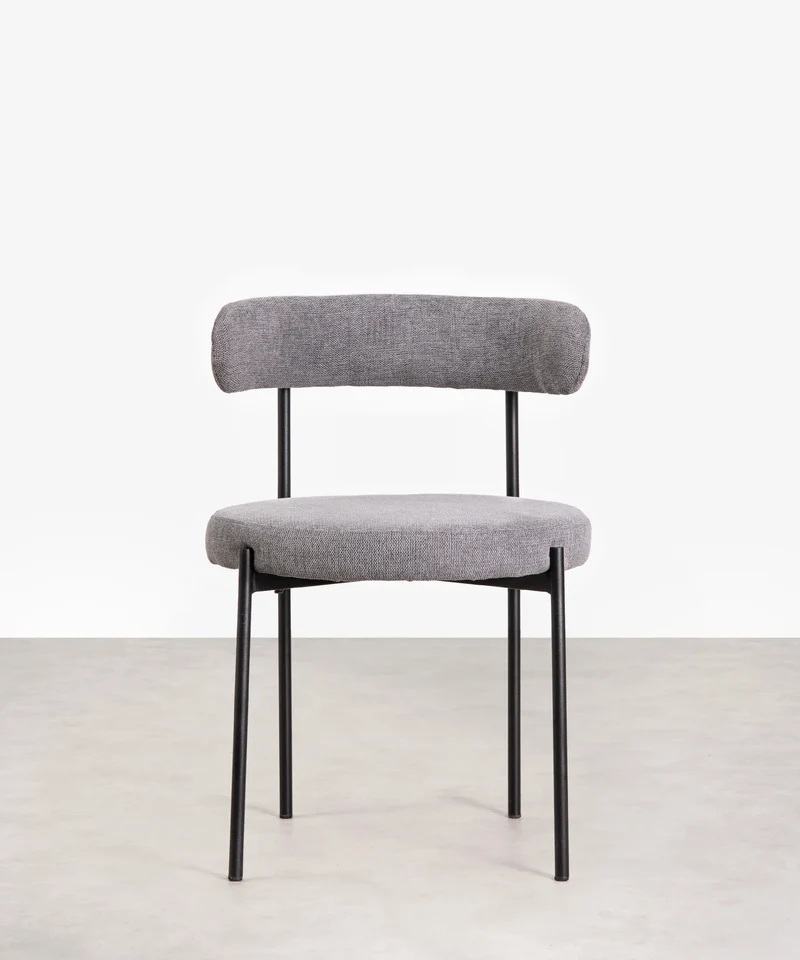 Silla de Comedor en Tela y Metal Alexia