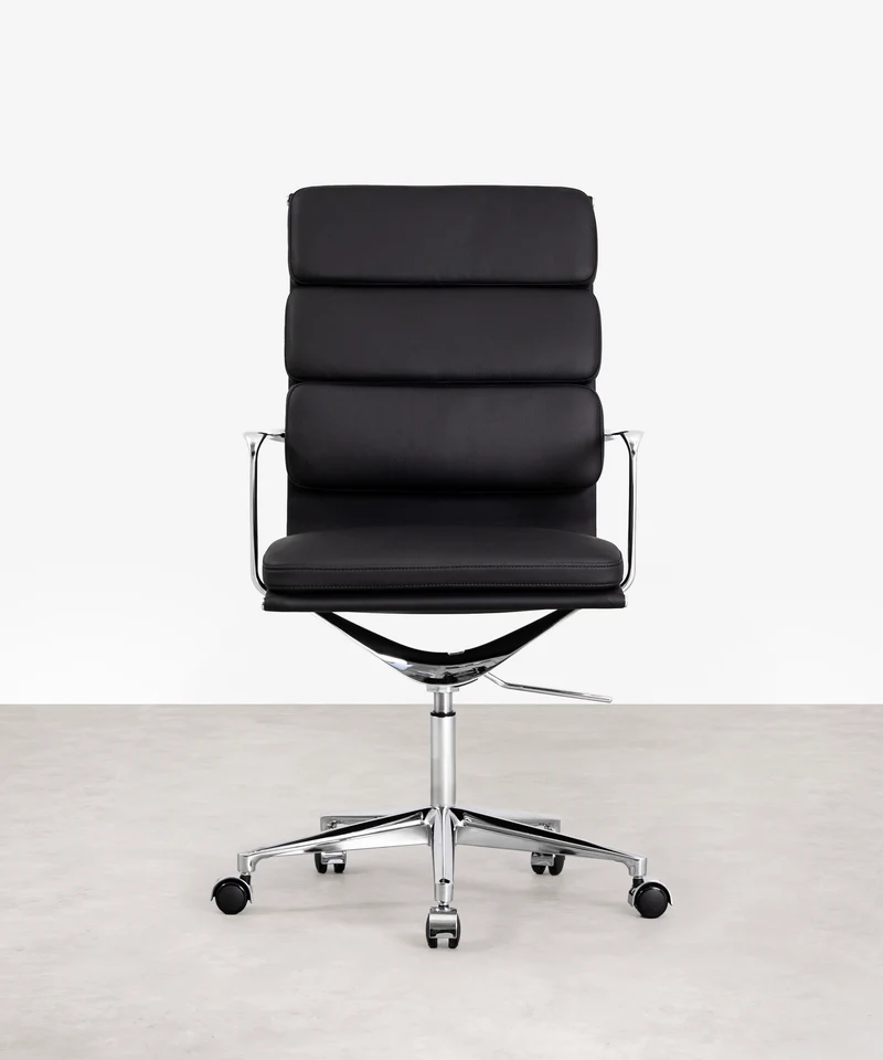 Silla de Oficina en Piel High Base Boston