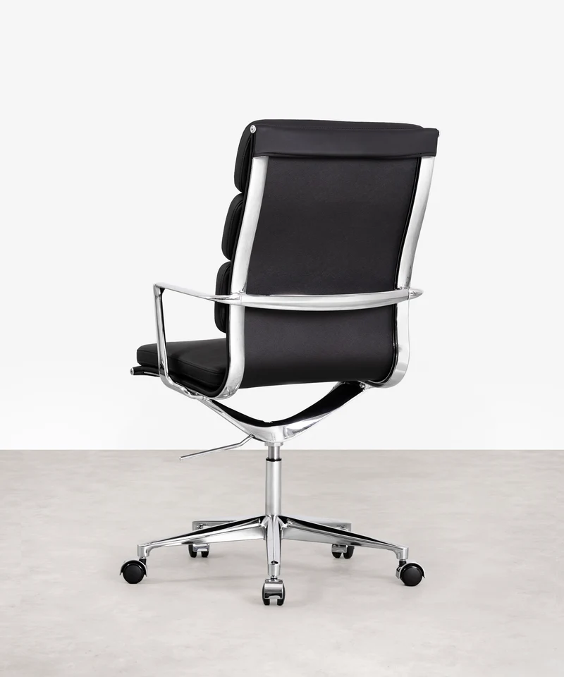 Silla de Oficina en Piel High Base Boston