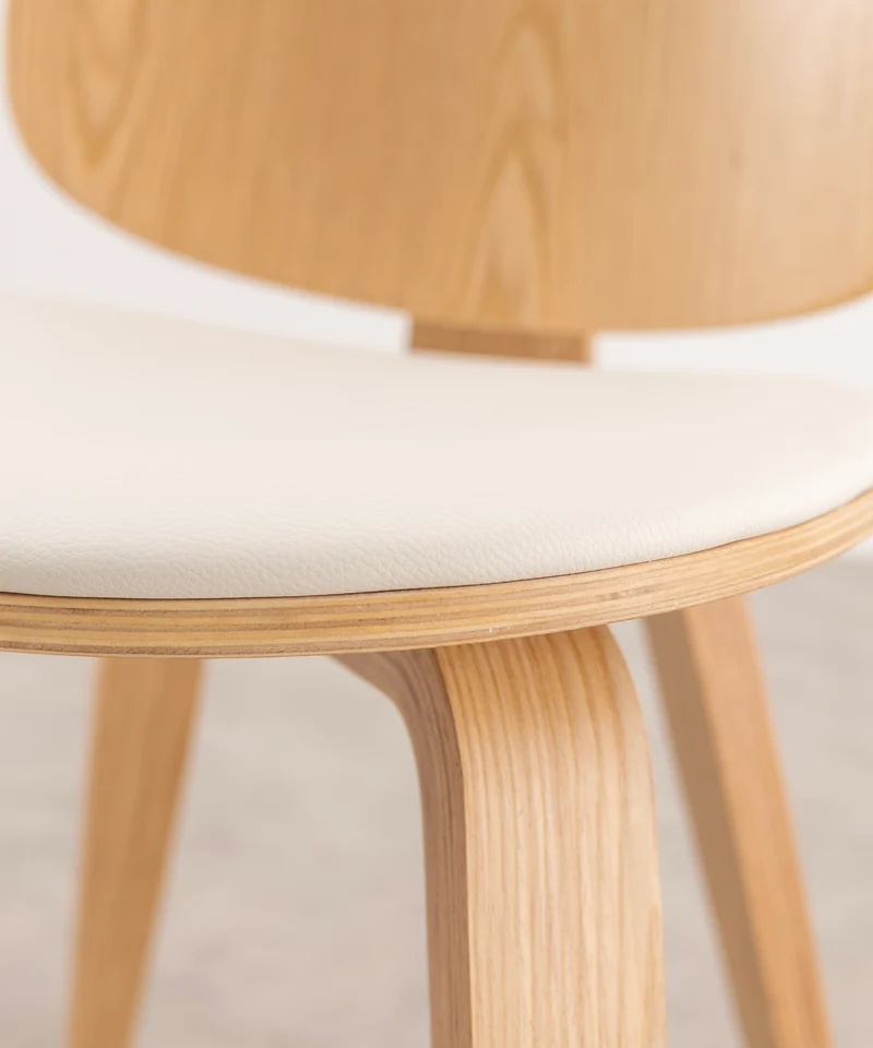 Silla de Comedor en Madera y Tapizada Anouk