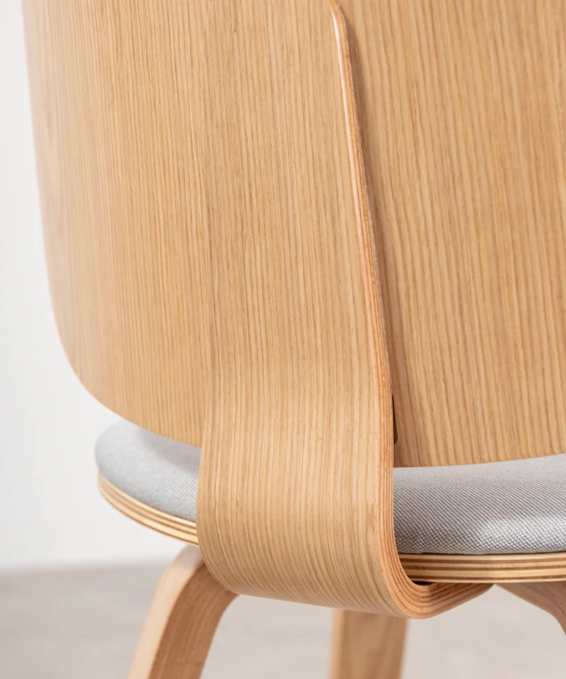 Silla de Comedor en Madera y Tapizada Anouk