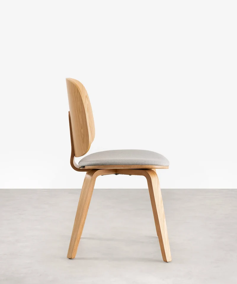 Silla de Comedor en Madera y Tapizada Anouk