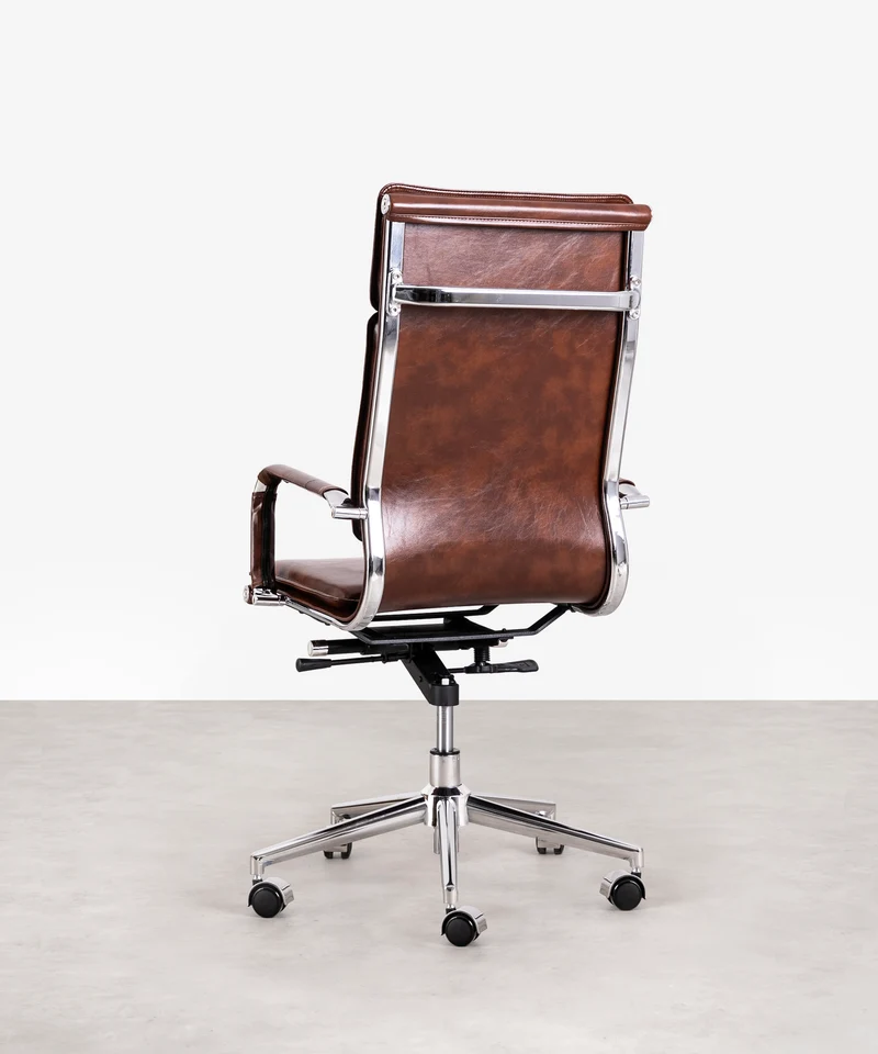 Silla de Oficina en Polipiel High Base Dallas