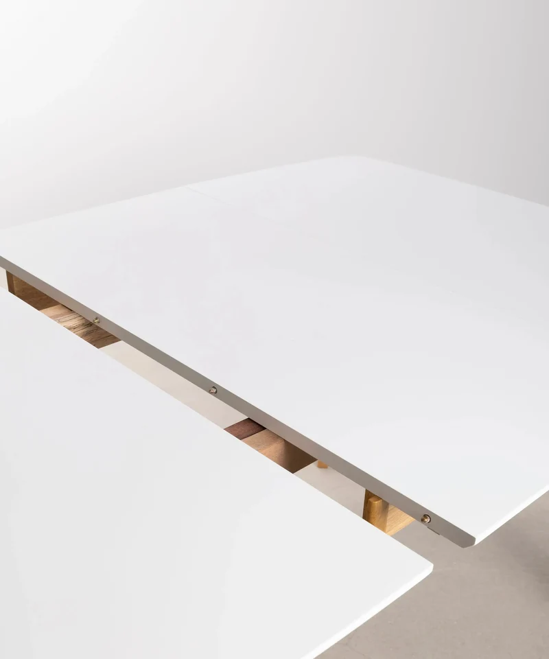Mesa de Comedor Cuadrada en Madera Extensible Livia (90-130 x 90 cm)
