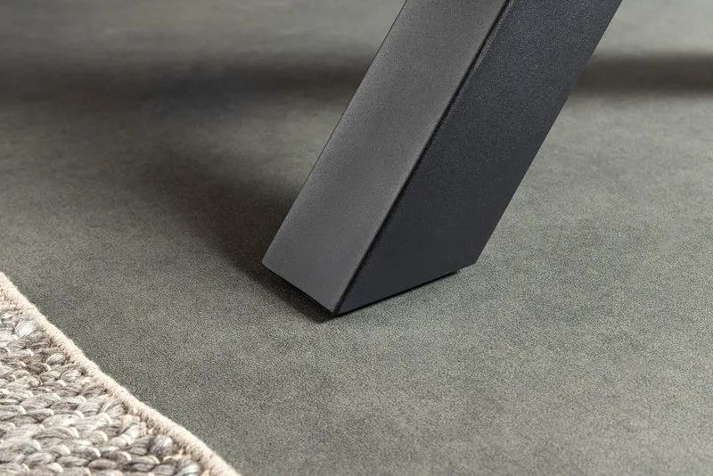 Table à manger extensible WILD 160-200 cm design chêne sauvage marron bord d'arbre noir