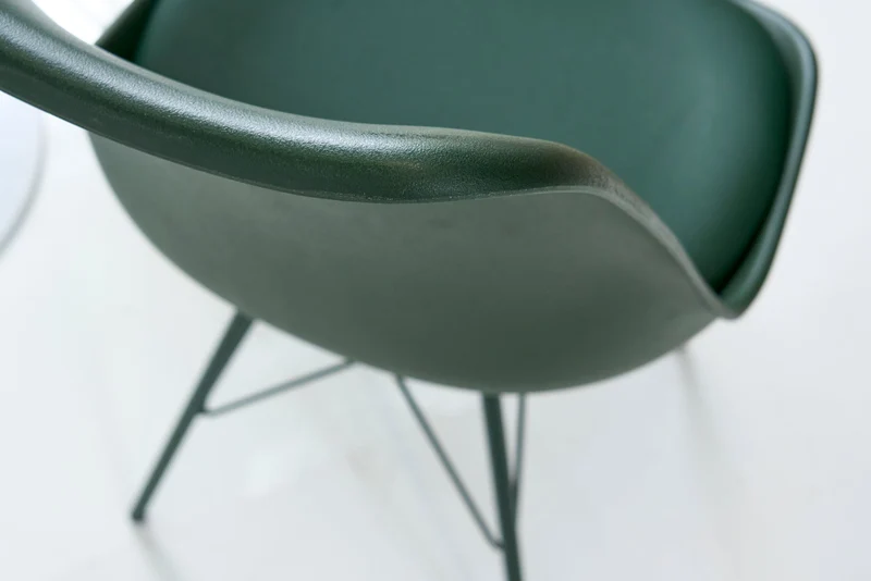Lot de 2x chaises rétro SCANDINAVIA MEISTERSTÜCK vert foncé