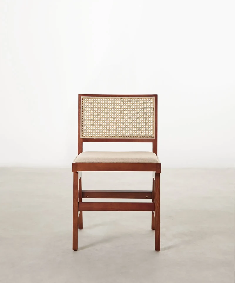 Silla de Comedor en Madera Tapizada Pauline