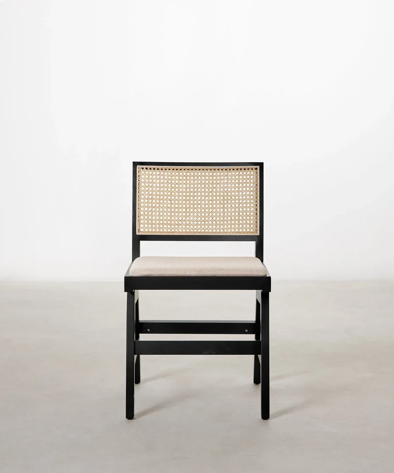 Silla de Comedor en Madera Tapizada Pauline