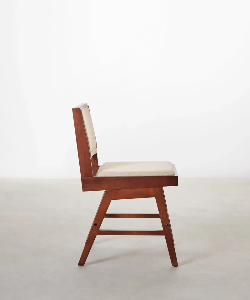 Silla de Comedor en Madera y Tapizada Matilde