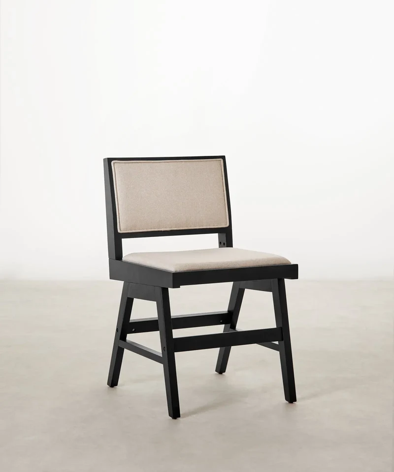 Silla de Comedor en Madera y Tapizada Matilde