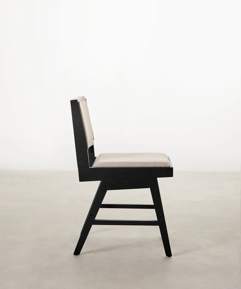 Silla de Comedor en Madera y Tapizada Matilde