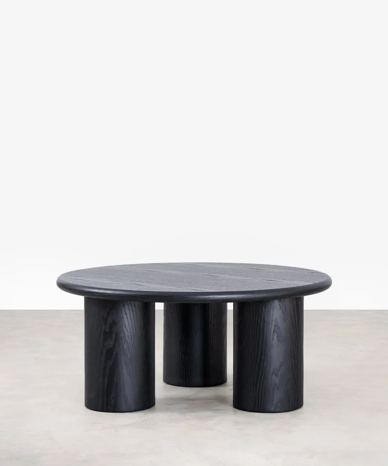 Mesa de Centro Redonda en Madera Aisha (80 cm)