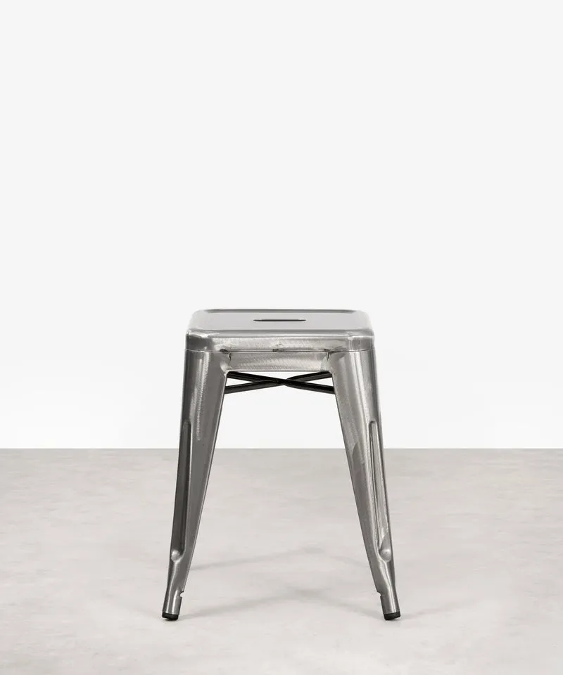 Taburete Bajo de Metal Tolik - Polished Edition