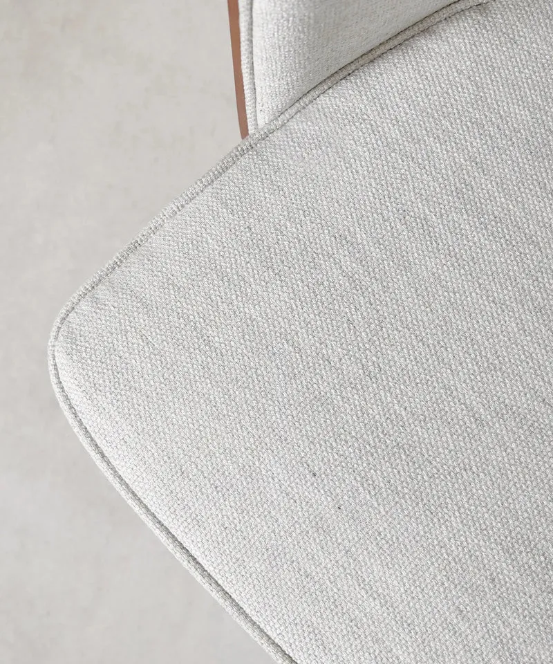 Silla de Escritorio de Madera y Tapizada Ajustable Maddie