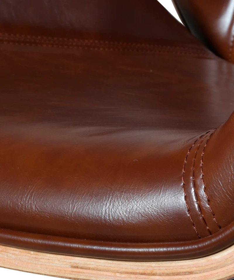 Silla de Escritorio de Piel y Madera Marvin