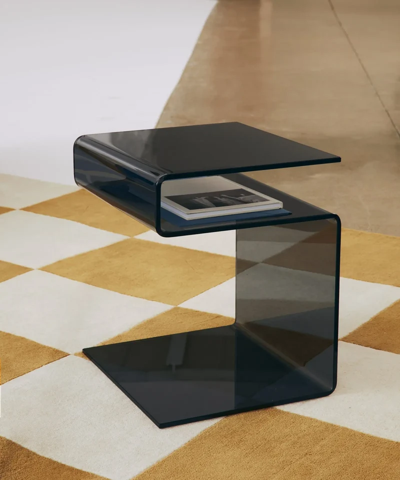 Mesa Auxiliar de Cristal Templado Saura