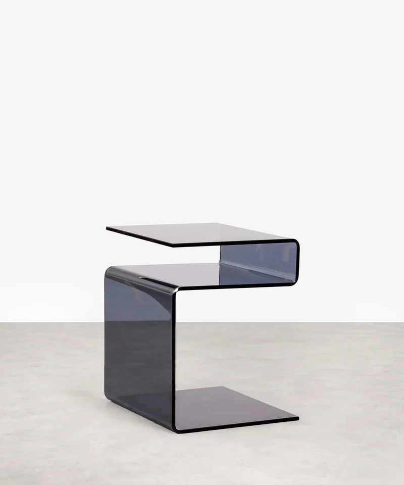 Mesa Auxiliar de Cristal Templado Saura