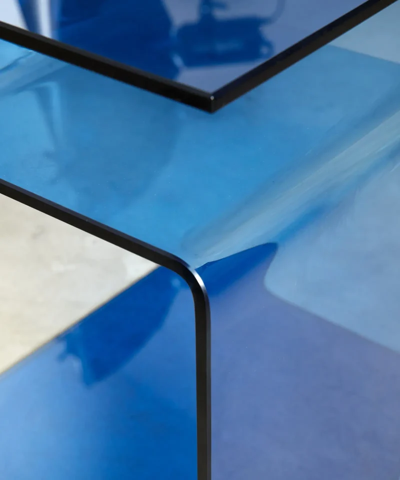Mesa Auxiliar de Cristal Templado Saura
