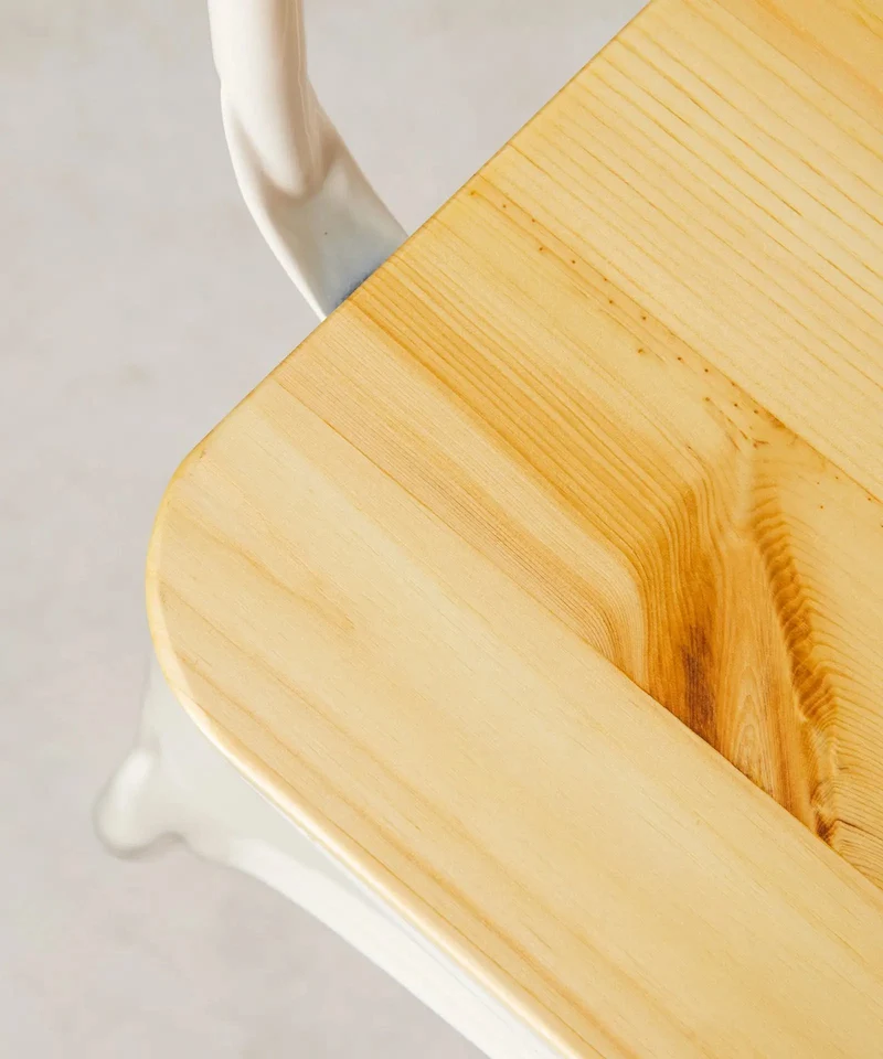 Silla de Comedor de Metal y Madera Tolik Wood