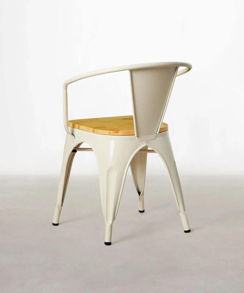 Silla de Comedor de Metal y Madera Tolik Wood