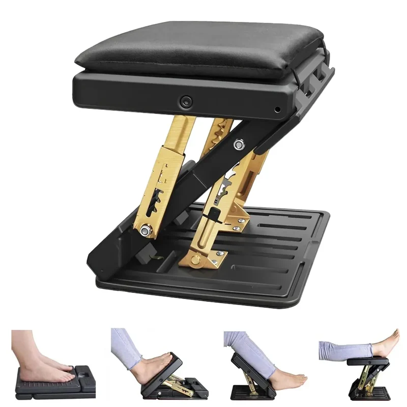 Repose-pieds ergonomique Titan Step : Acier & Polymère - Réglable - Posture & Circulation