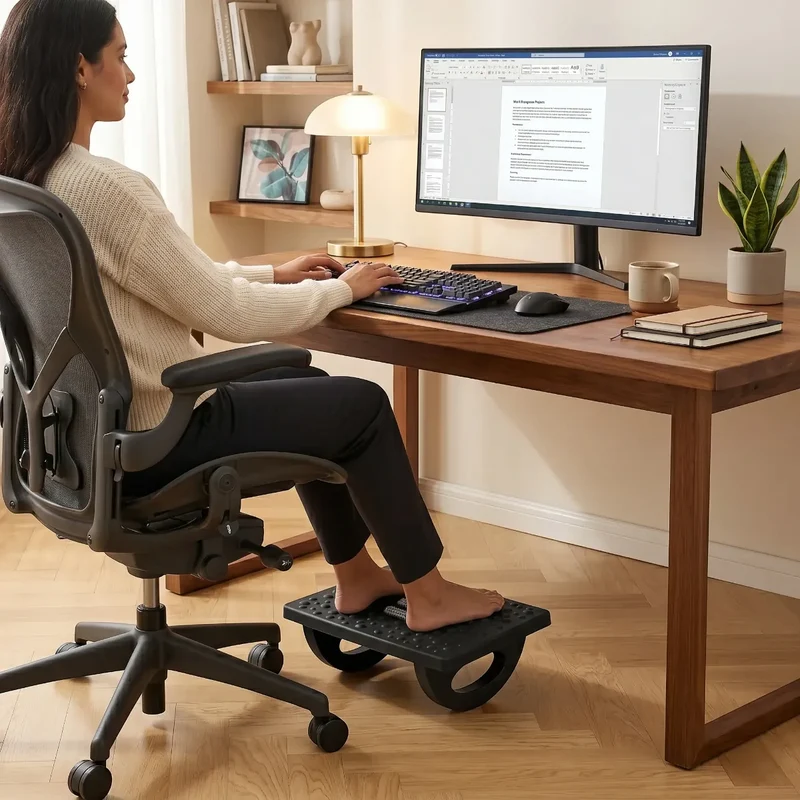 Repose-pieds ergonomique Kinetik Core | Polymère HD - Bascule Active - Posture & Circulation