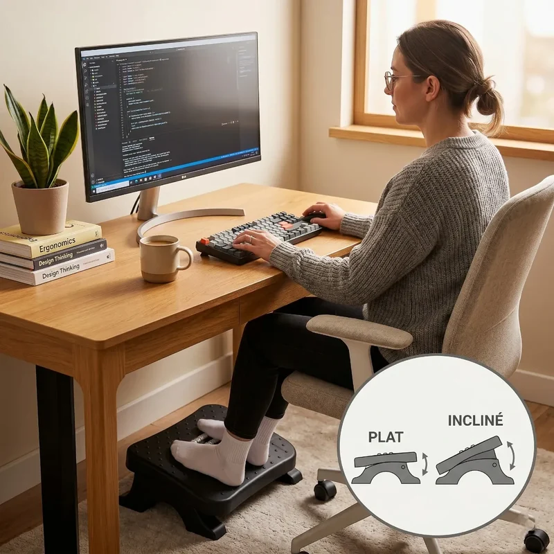 Repose-pieds ergonomique Nexus Step | Polymère Haute Densité - Bascule Active - Posture & Circulation