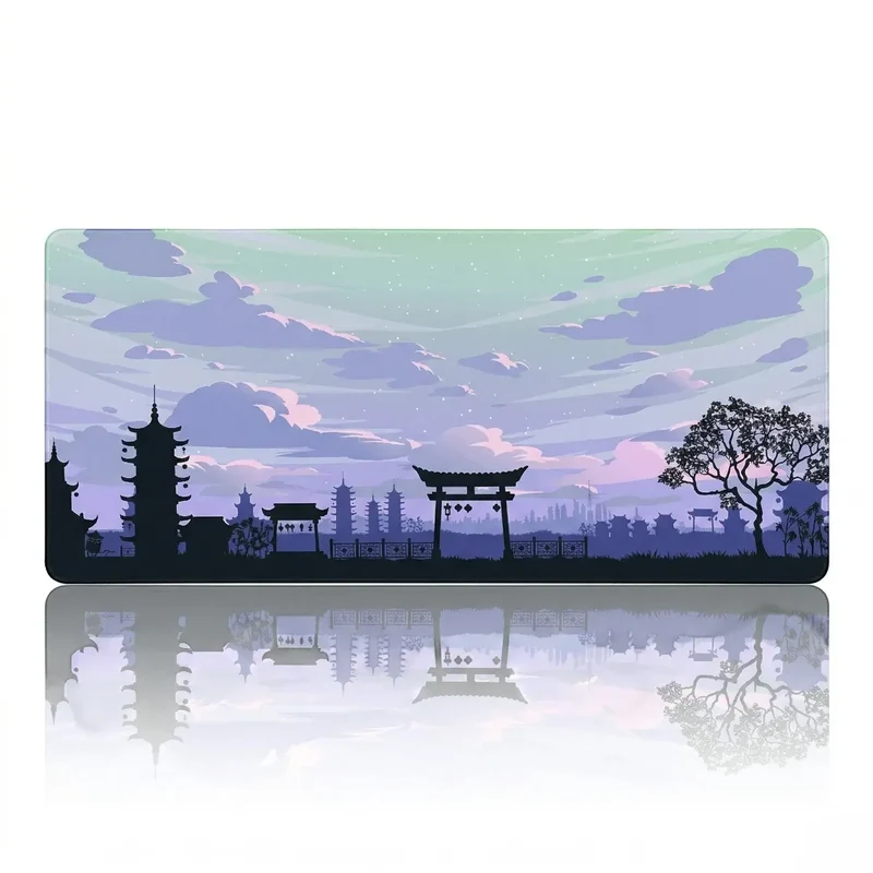 Tapis de Souris Orient Skyline | Tissu Haute Densité - XXL - Précision & Glisse
