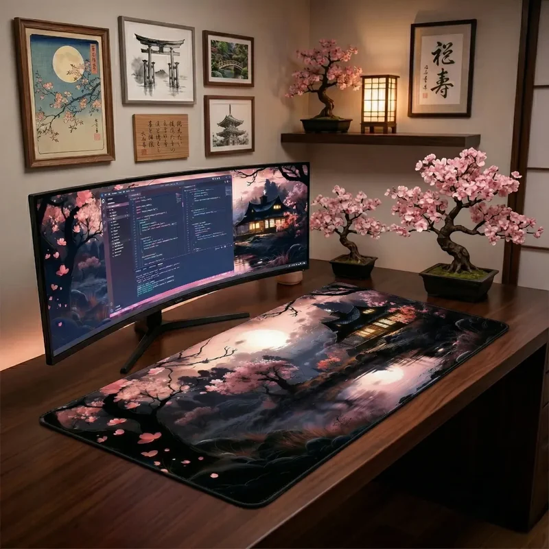 Tapis de souris Kyoto Flow | Tissu Micro-Texturé - Format XXL - Précision & Glisse