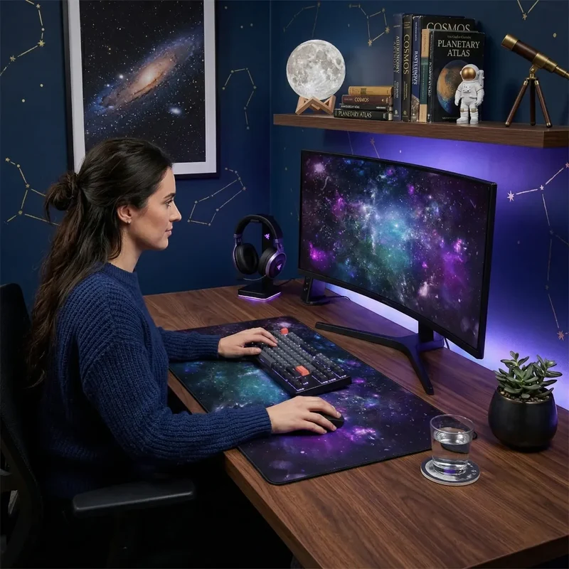 Tapis de souris Nebula Precision XXL | Tissu Micro-texturé - Format Étendu - Précision & Immersion