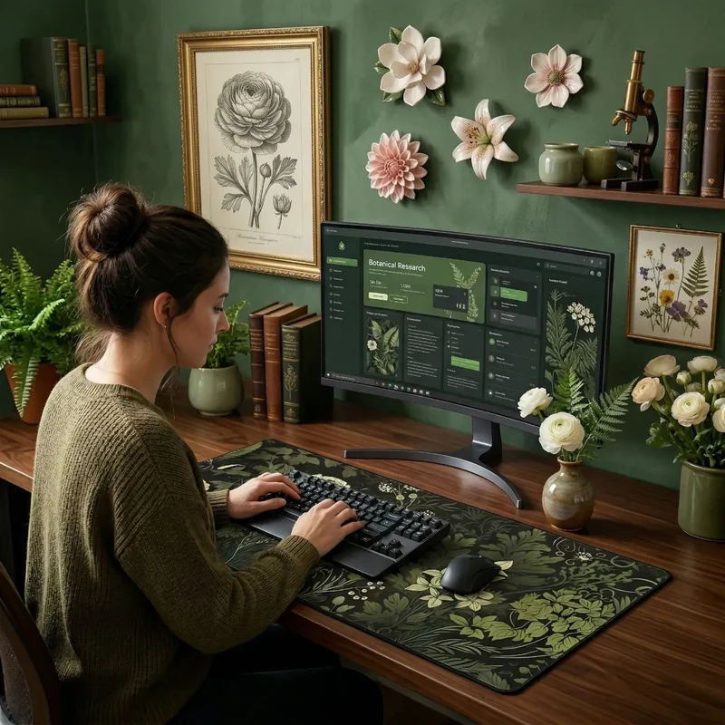 Tapis de souris Everglade Botanica | Tissu Micro-Texturé - XXL - Précision & Glisse