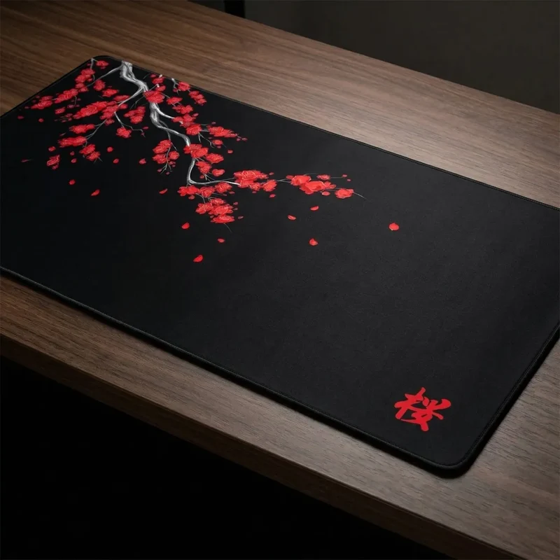 Tapis de souris Sakura Midnight | Tissu Micro-tissé - XXL - Précision & Immersion