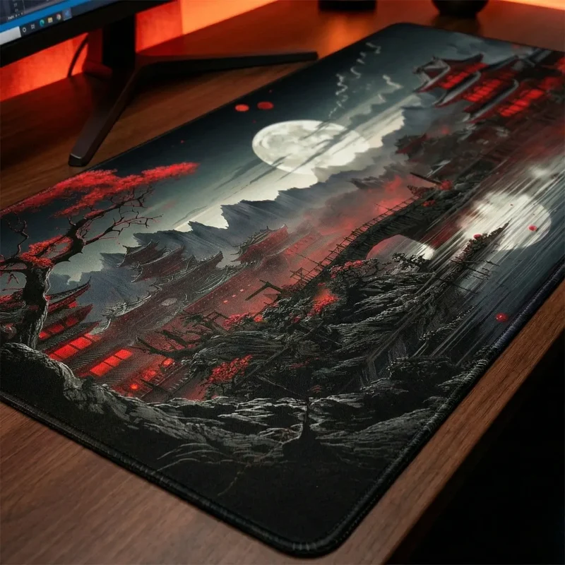 Tapis de souris Ronin Red | Tissu Micro-texturé - XXL - Précision & Glisse