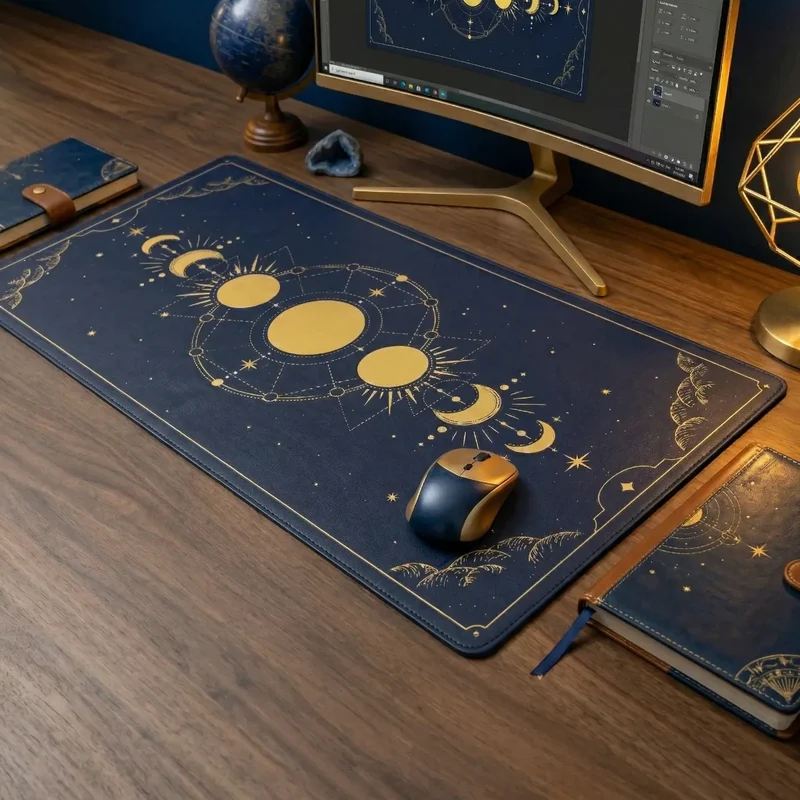 Tapis de souris Celestial Arcana Glide | Tissu Micro-Texturé - XXL - Précision & Glisse Mystique