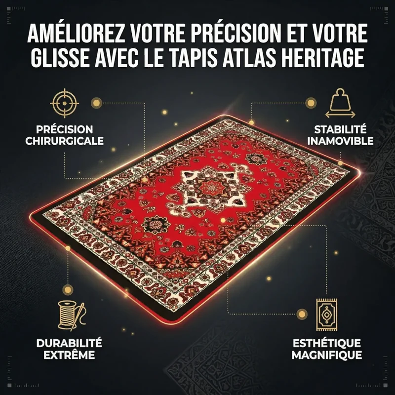 Tapis de souris Atlas Heritage | Tissu Micro-tissé - XXL - Précision & Glisse Persane