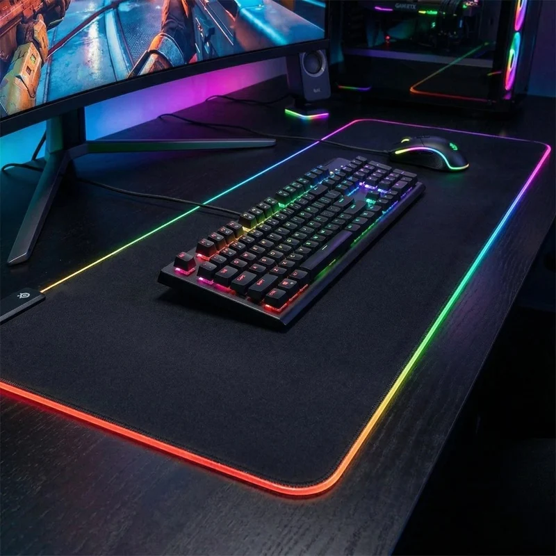 Tapis de souris XXL Lumina Glide Pro - Précision & Immersion RGB