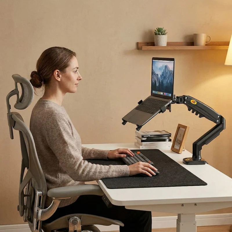 Support PC Portable NB Elite Air-Flow - Bras Articulé à Gaz | Ergonomie & Performance