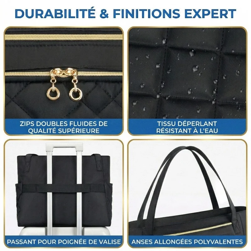 Sac ordinateur femme L'Ingénieuse 15,6" : Tote Bag Chic & Organisé