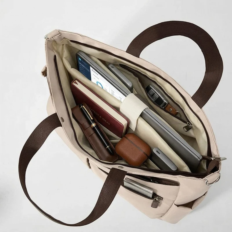 Sac Ordinateur Femme L'Aérienne 15" Nylon Chic - Tote Bag Ultra léger