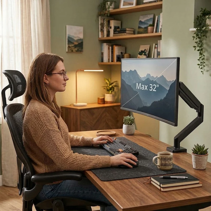 Bras articulé écran BEISHI 14-32" - Support VESA | Ergonomie & Gain de Place