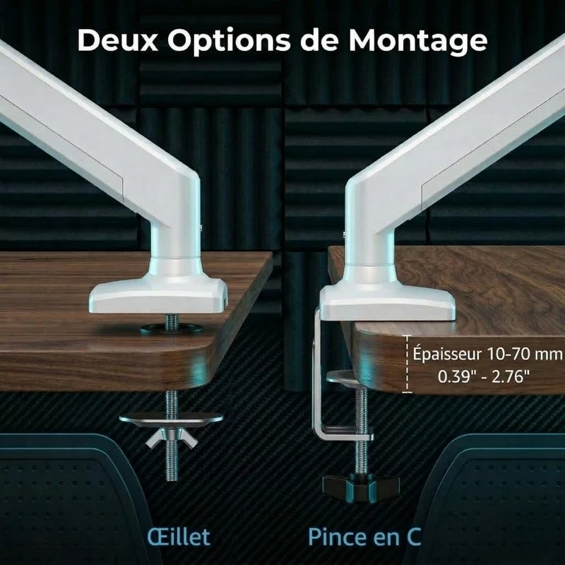 Bras articulé écran BEISHI 14-32" - Support VESA | Ergonomie & Gain de Place