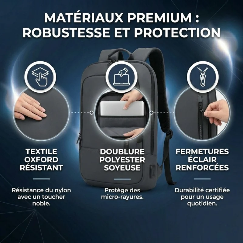 Sac à dos ordinateur Mixte HK Shadow-Slim 14 - 17 pouces | Ultra-Fin & Business