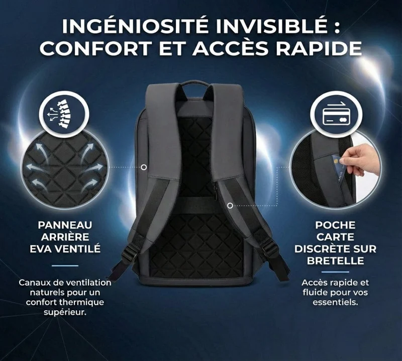Sac à dos ordinateur Mixte HK Shadow-Slim 14 - 17 pouces | Ultra-Fin & Business