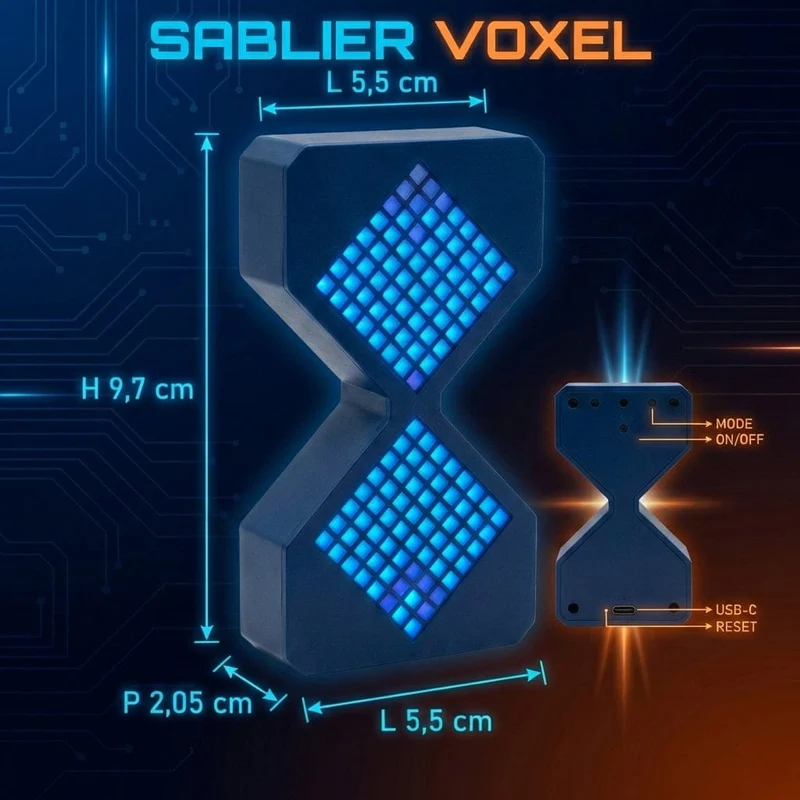 Sablier VOXEL : Matrice de LED & Productivité Augmentée