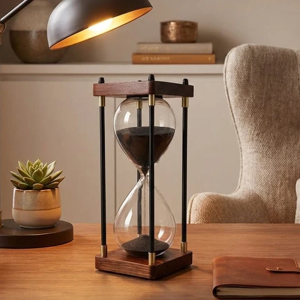 Sablier EORA : Structure en bois précieux & 30 Minutes de Focus total