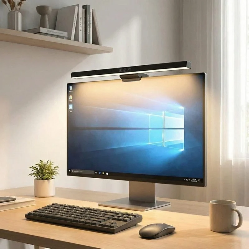 Lampe de Bureau AURA 30/50cm : Source asymétrique & Confort visuel total