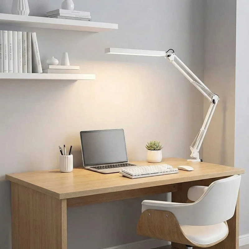 Lampe de Bureau LED AXEON : Bras articulé & Confort visuel