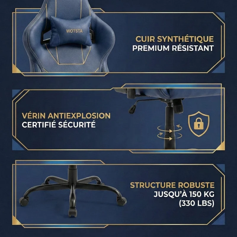Chaise Ergonomique VERTEX : Lignes Géométriques & Posture Royale
