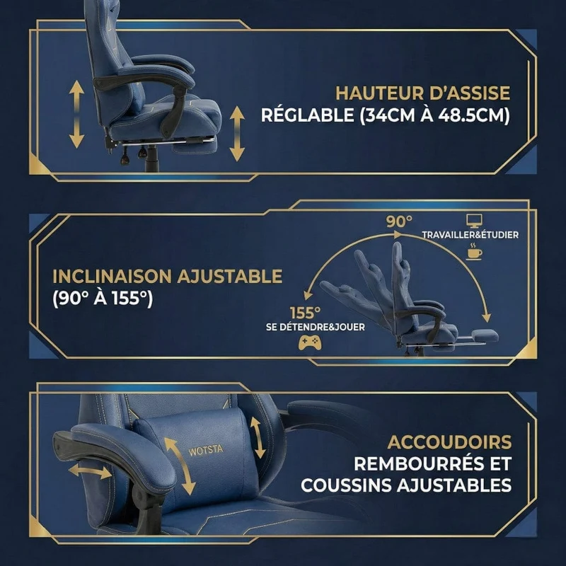 Chaise Ergonomique VERTEX : Lignes Géométriques & Posture Royale